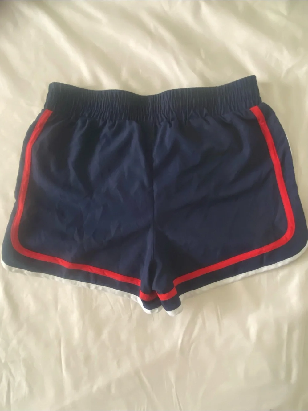 Champion Navy Athletic Shorts with Red & White Trim